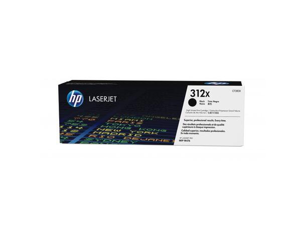 Toner HP CF380X 312X serie 4400 sider ved 5% til MFP M476 